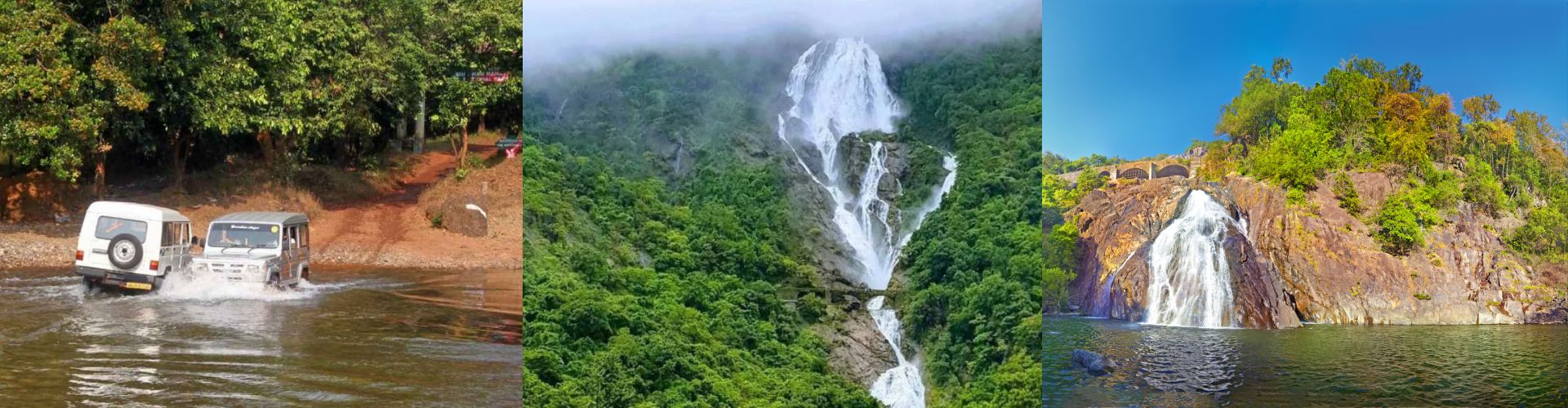 Vodopad Dudhsagar jedan je od najspekatkularnijih u Inidji. Prizor kako voz prolazi kroz vodopad možete videti samo ovde, dok u šumi srećete majmune i ostale druge divlje žviotinje. Safari iskustvo za ceo život.